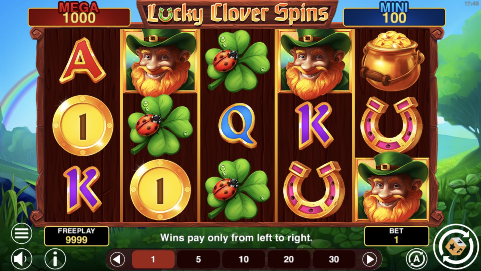 Тематический ирландский слот «Lucky Clover Spins» от провайдера 1spin4win в казино 1xБет